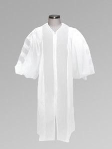 Men's Robes - White / Doctoral Bars Clergy Robe Attire for Men