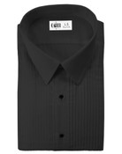 Enzo Black Laydown Collar Tuxedo Shirt - Men's Large