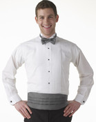 Pleated Wing-Tip Tuxedo Shirt Long Sleeve