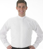 Men's Mandarin Collar Tuxedo Shirt Non Pleated Fly Front