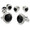 Black Onyx with Rhinestone Studded Cufflinks and Studs