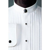 Mandarin Collar Tuxedo Shirt- Men's 3X-Large
