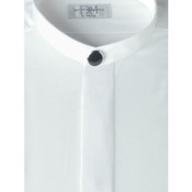 Mandarin Collar Tuxedo Shirt Non Pleated Fly Front- Men's Small