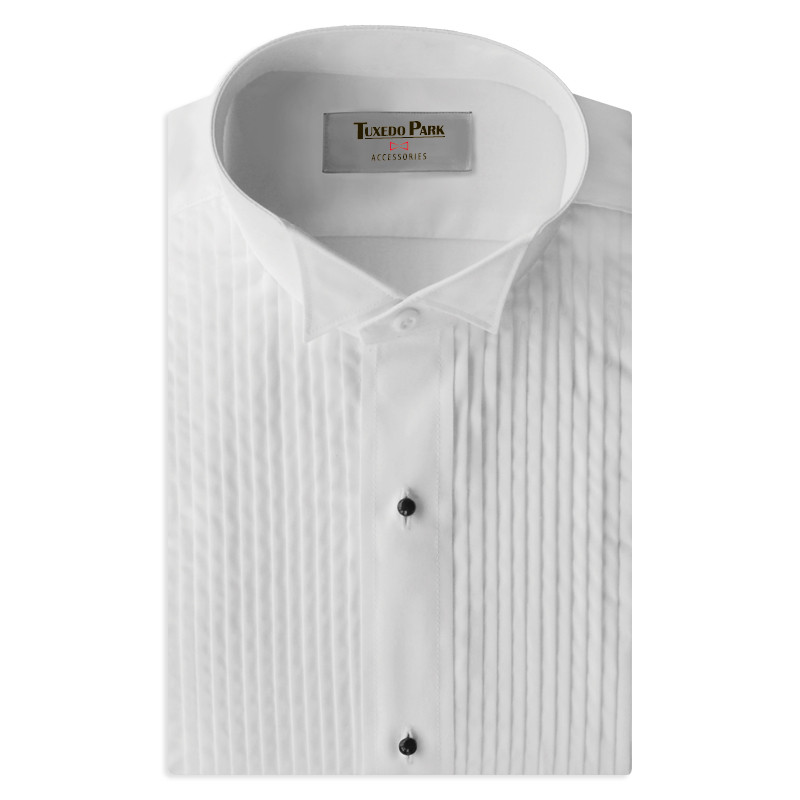 mens white pleated shirt