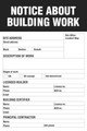 Notice About Building Work