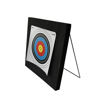 This target has no markings of its own but when used in conjunction with our replaceable water and tear resistant paper targets (shown in photogragh),

it becomes the ideal target for honing shooting skills for the less than 40-ib class archer. High density foam with easy arrow removal.

Ships with 2 paper target

 