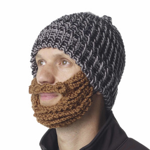 The Original Beard Beanie™  Black and Gray 100% Hand Made
