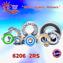 6206  2RS     30 X 62 X 16     WITH RUBBER SEALS