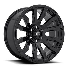 Fuel Blitz Wheel / Rim in Black Machine Dark Tint Fuel Blitz Wheel / Rim in Gloss Black