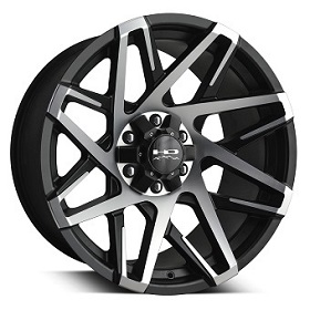 Hd Wheels Canyon Wheel in Satin Black Machined