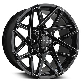 Hd Wheels Canyon Wheel in Gloss Black Milled