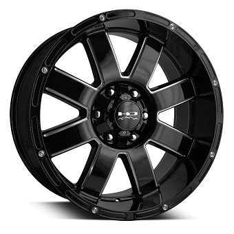 Hd Wheels 8-Point Wheel in Gloss Black Milled
