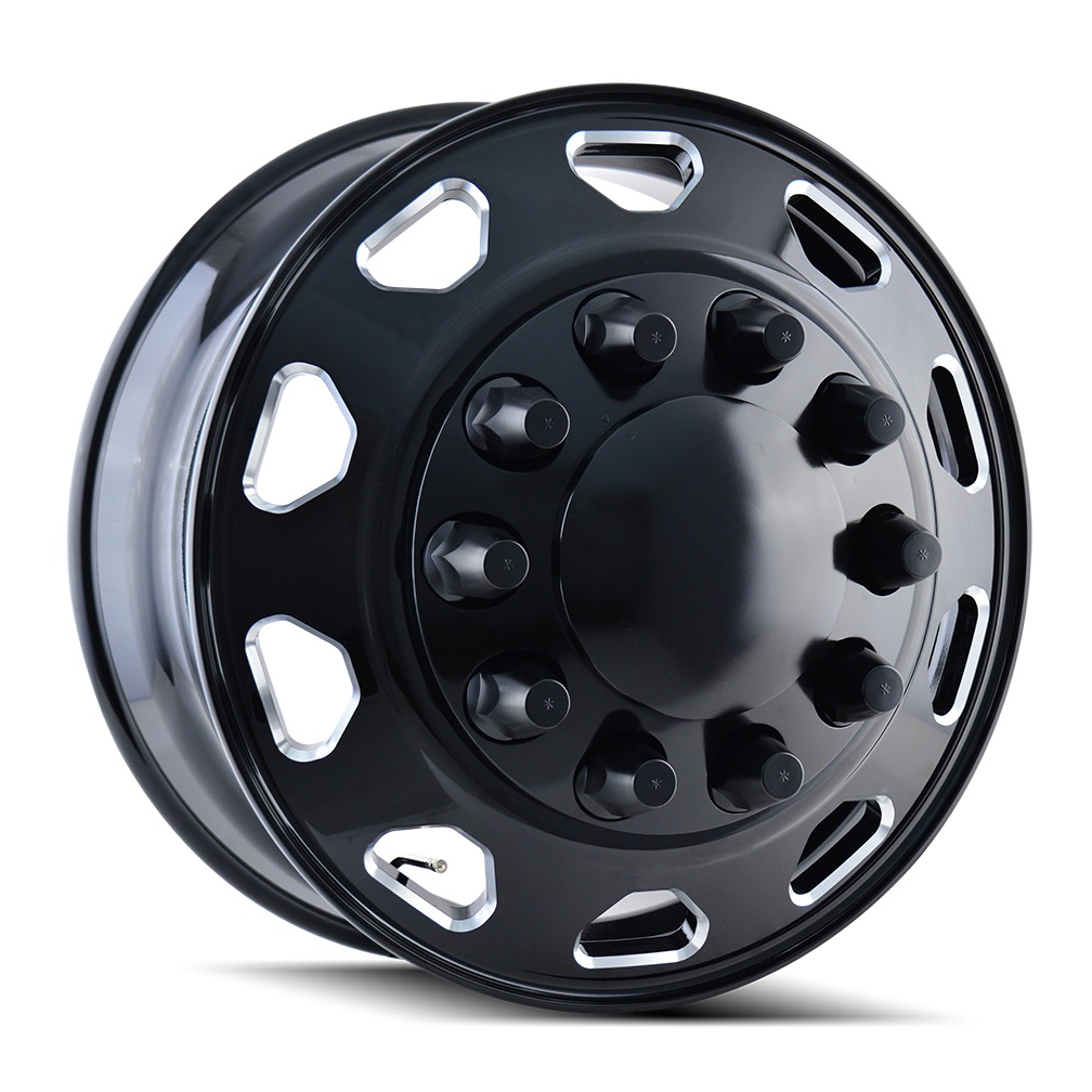 Black Ion Bilt ® Forged Style IB02B Dually Wheels & Rims | Free Shipping!