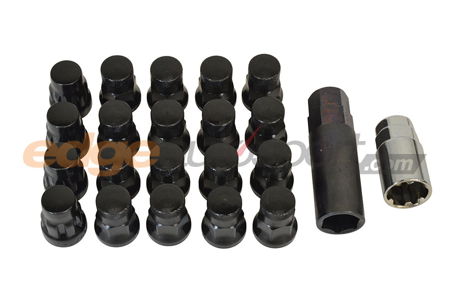 Muteki SR35 Closed End Locking Lug Nut Kit 12x1.25 BLACK