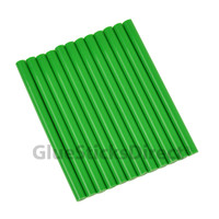 GlueSticksDirect Green Faux Wax Glue Stick Mini X 4" 24 Sticks