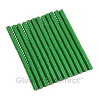 Green Glitter Faux Wax Glue Sticks mini X 4" 24 sticks