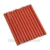 GlueSticksDirect Red Glitter Faux Wax Glue Stick Mini X 4"24 Sticks