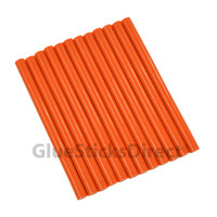 GlueStickDirect Orange Colored Glue Sticks Mini X 4" 24 Sticks