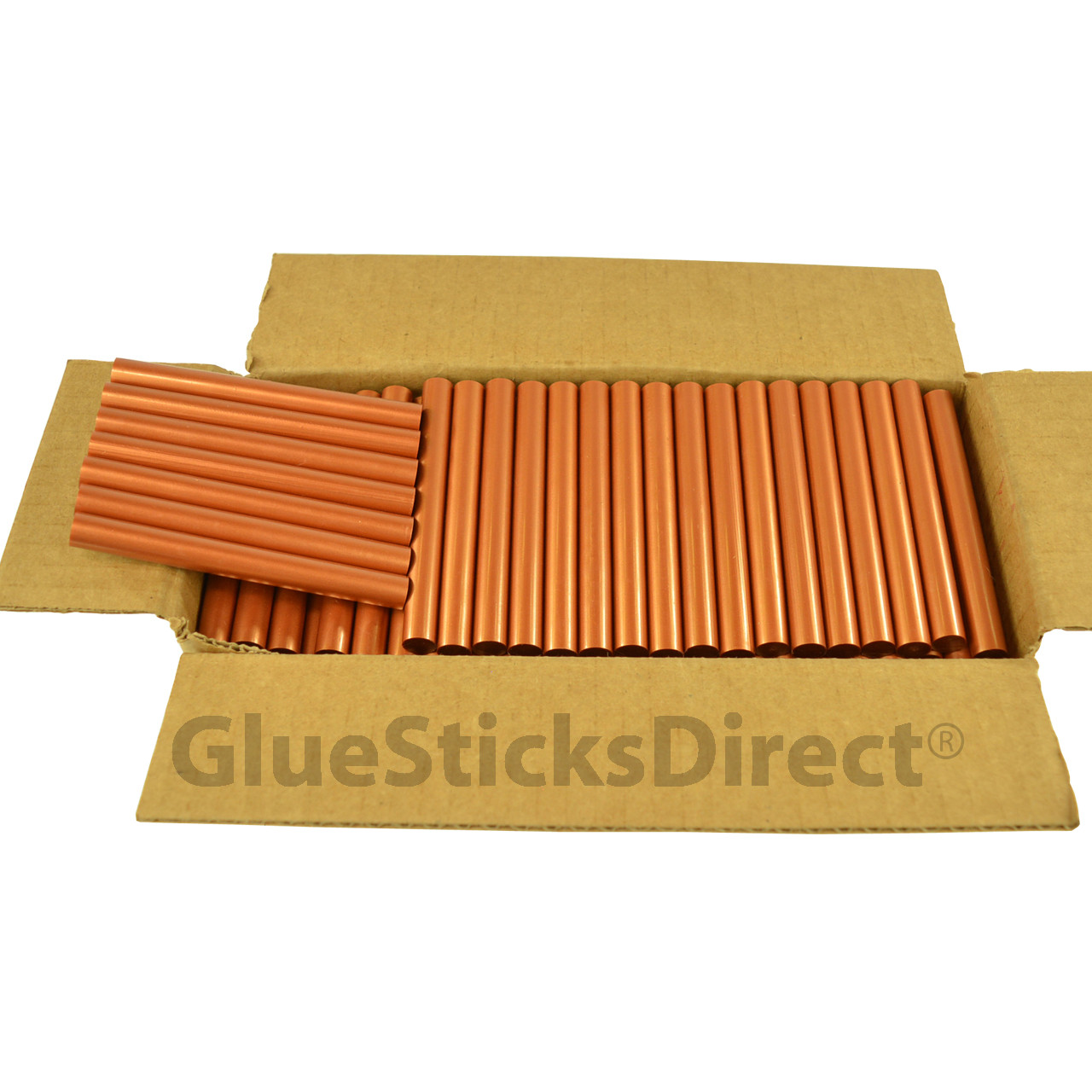 Copper Metallic Colored Glue Sticks 7/16" X 4" 5 lbs GlueSticksDirect