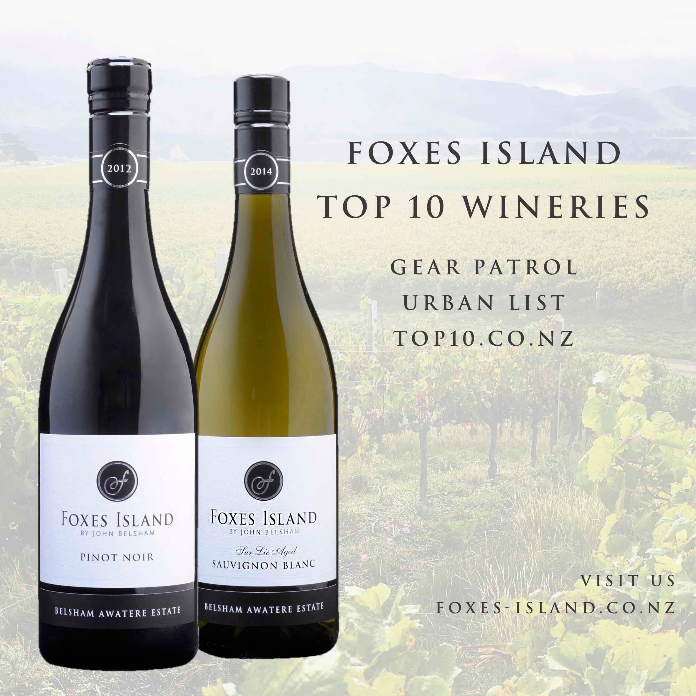 Foxes Island Wines Top 10 Wineries