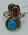 Navajo Sterling Silver Feather Turquoise & Red Mediterrian Coral Traditional Ring.

Your Price $27.99 

List Price $79.99

Each Ring Will Be Shipped in it's Own Ring Box

Stones: Nevada Turquoise from Blue Gem Mine Near Lander Nevada

Mediterranean Red Coral from Italy

Meaning Of this Ring in Navajo Culture: Turquoise Peace, Success, and Wisdom.  

Red Coral: Cleansing of Body & Spirit

Feather: For Protection & Good Luck

Hand Made Rings so Please Allow For Differences

All These Rings are One Of A Kind the Settings are

Done to Size of the Turquoise Stones & Coral.
