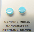 Stud Earrings Turquoise Sterling Silver Native American Navajo