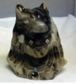 Chief ' Head with Wolf Pottery