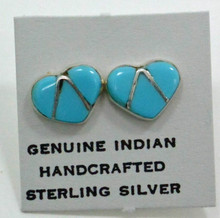 Turquoise Stud Earrings Heart