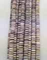 Authentic Wampum Shell Beads 8 MM Rondelle (one Strand) American Quahog 