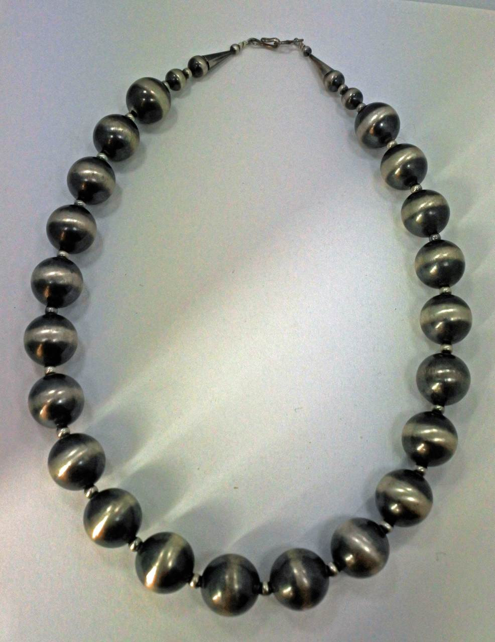 Beautiful Navajo Pearl Necklace 20 Inches Long Sterling Silver Made in ...
