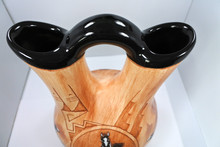Jame Benally Wedding Vase Navajo Native American Pottery Horse