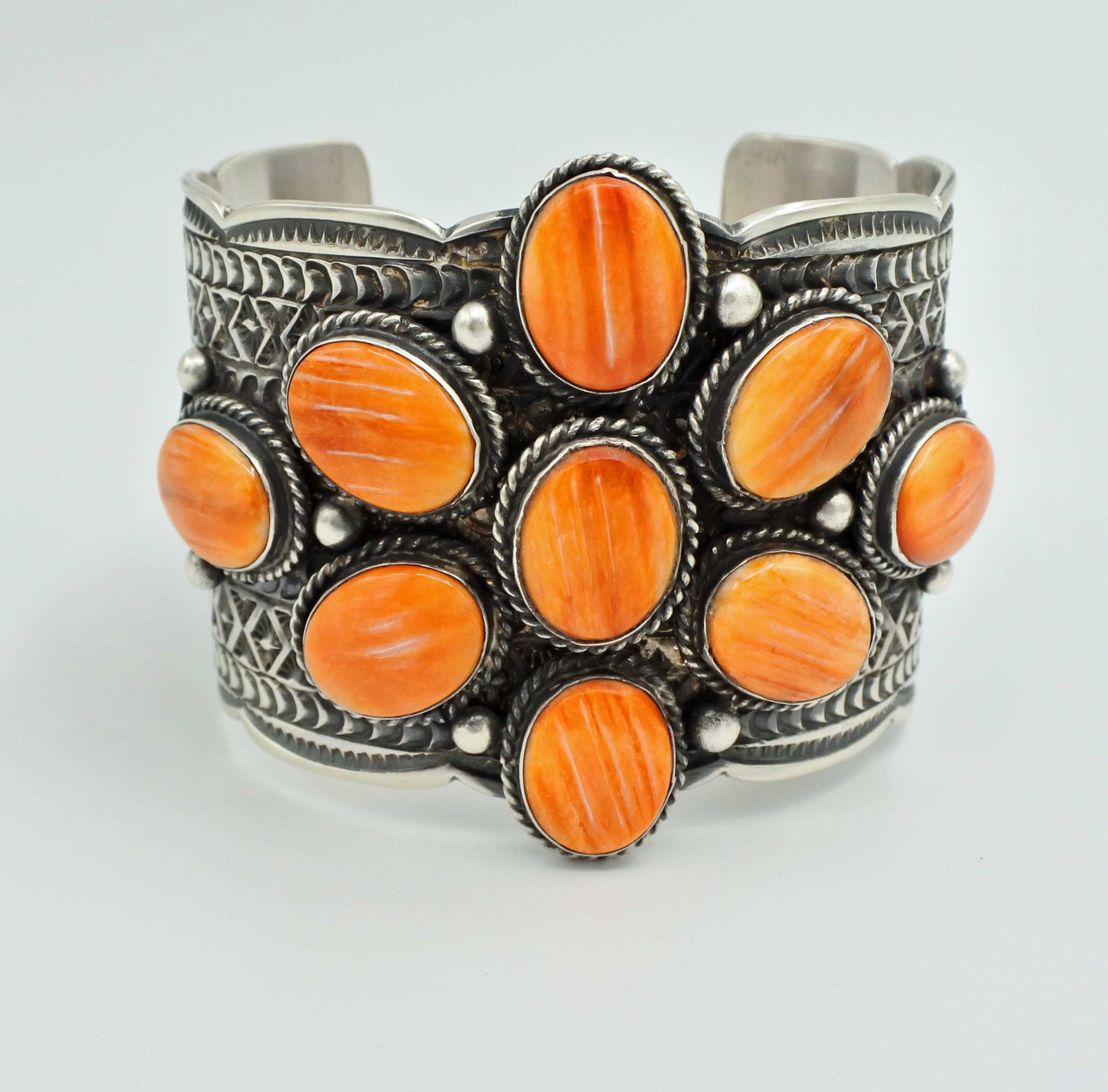 Navajo Bracelet Orange Spiny Oyster Cuff Bracelet Navajo Handmade