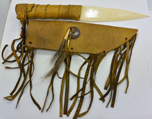 Native American Navajo Bone Knife Leather Sheath Authentic Navajo Knife