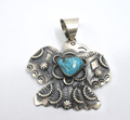 Sterling Silver Pendant Thunderbird Turquoise