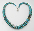 Graduated Turquoise Necklace sterling silver Clasp