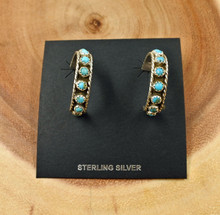 Hoop earrings Sterling Silver Turquoise 