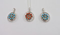 Zun Sterling Silver Turquoise Coral Pendant