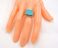 Trevor Jack (Ray Jack) Navajo Number 8 Turquoise Sterling Silver Ring Check Size Available