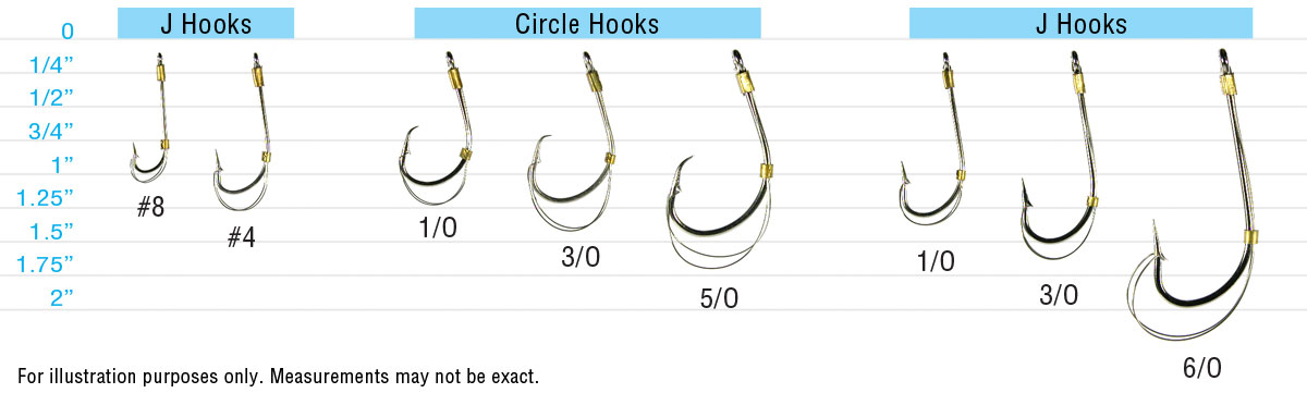 Fish Hook Size Compare