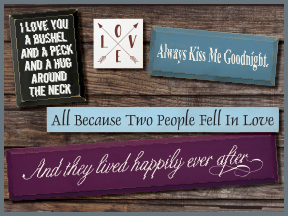 Wood Valentine's Day Signs With Sayings