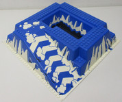 Lego Baseplate, Raised 32 x 32 with Ramp and Pit with Ice Planet Pattern