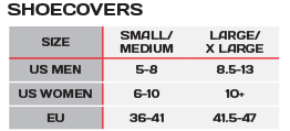 defeet shoecover size guide