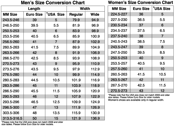 size chart 43