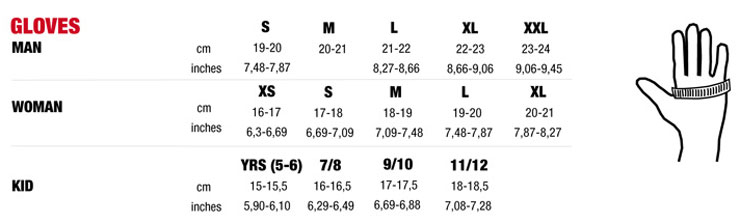 Northwave 2024 size chart