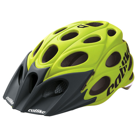 Catlike Leaf MTB Helmet Yellow with Black Visor