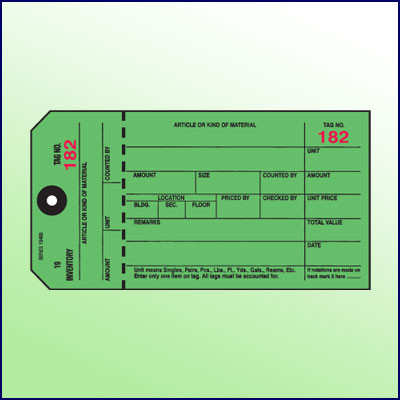 Inventory Control Tag (Green) - Kenmore Label & Tag