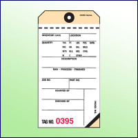 2 Part Carbon Tags (White,Manila) - Kenmore Label & Tag