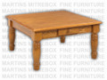 Maple Country Lane Coffee Table With 2 Drawers   36''D x 36''W x 19''H