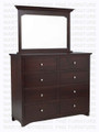 Oak Montana Dresser 8 Drawers 18''D x 46''H x 54''W