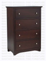 Maple Montana Chest 4 Drawers 18''D x 34''W x 50''H